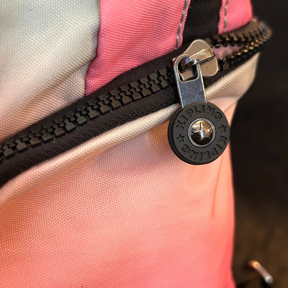 Kipling X Wicked City Pack Backpack Gradient Pink Mint Green Monkey Keychain - Picture 6 of 13